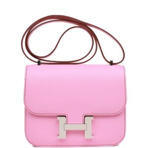Hermes Constance 18 Bubblegum Epsom Palladium Hardware