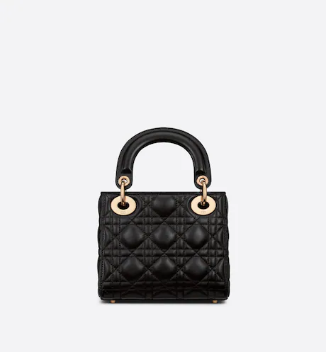 Mini Lady Dior Bag Black - Image 2