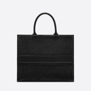 Large Dior Book Tote Black Dior Calfskin (42 X 35 X 18.5 Cm)