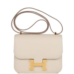 Hermes Constance 1-18 Craie Epsom Gold Hardware