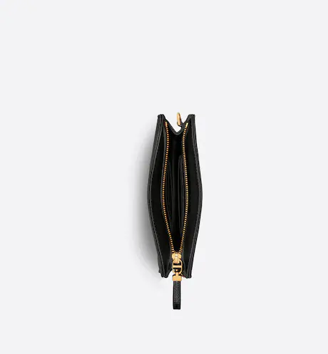 Dior Caro Zipped Pouch With Chain Black - Image 2
