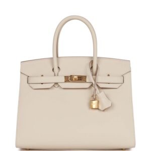 Hermes Birkin Sellier 30 Craie Epsom Gold Hardware