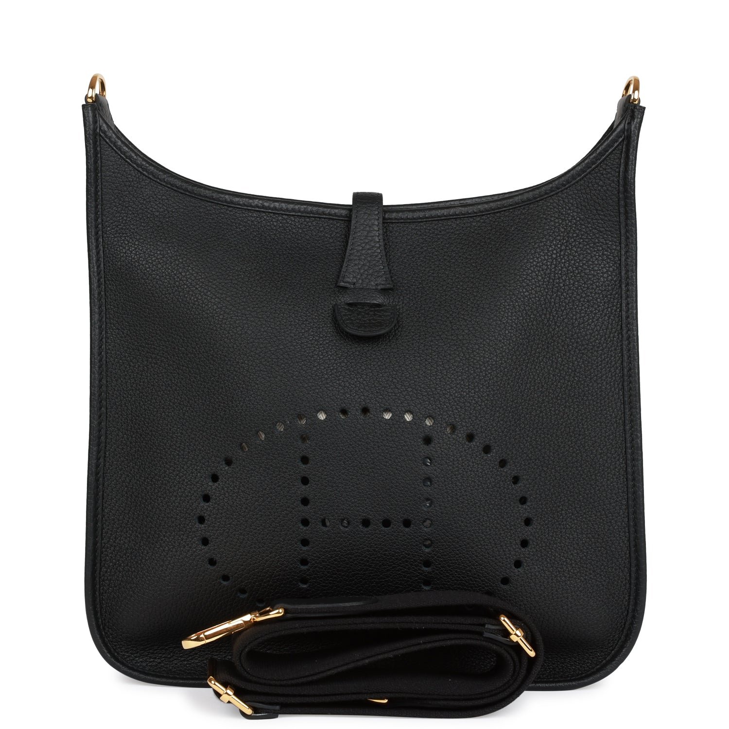 Hermes Evelyne Pm Black Clemence Gold Hardware