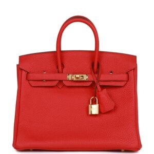 Hermes Birkin 25 Rouge De Coeur Togo Gold Hardware