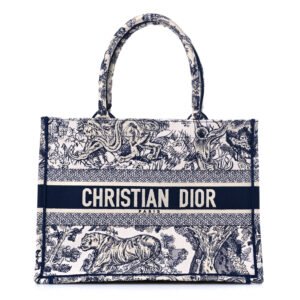 Christian Dior Canvas Toile Book Tote Blue