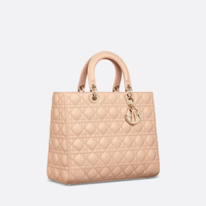 Large Lady Dior Bag Sand Pink