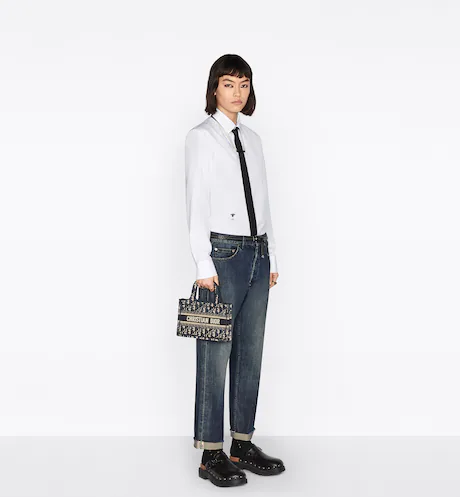 Mini Dior Book Tote Blue Dior (22.5 X 15 X 6 Cm) - Image 4