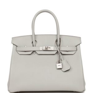 Hermes Special Order (Hss) Birkin 30 Gris Perle Verso Chevre Brushed Palladium Hardware