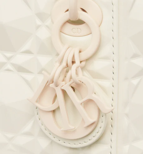 Micro Lady Dior Bag Latte With Diamond Motif - Image 4