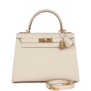 Hermes Craie Epsom Sellier Kelly 28Cm Gold Hardware