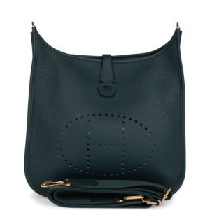 Hermes Evelyne Pm Vert Cypress Clemence Gold Hardware