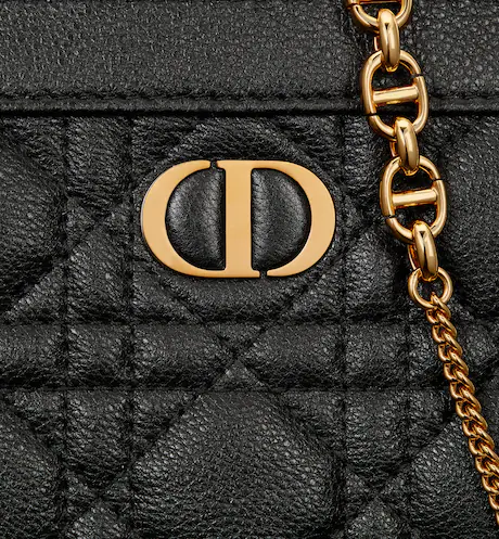 Dior Caro Zipped Pouch With Chain Black - Image 7
