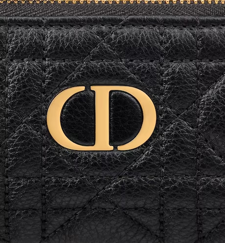 Dior Caro Zipped Key Case Black - Image 3