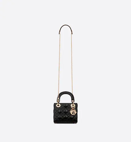 Mini Lady Dior Bag Black - Image 3