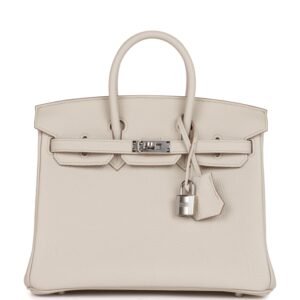 Hermes Birkin 25 Beton Togo Palladium Hardware
