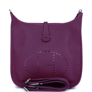 Hermes Evelyne Iii Pm Anemone Clemence Palladium Hardware