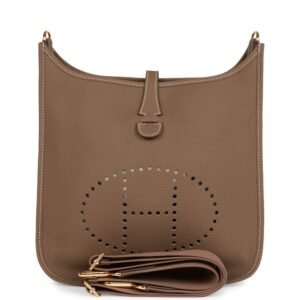 Hermes Evelyne Pm Etoupe Clemence Gold Hardware