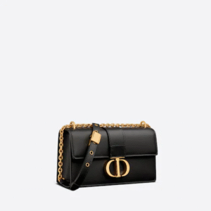 30 Montaigne Bag With Chain Black Calfskin
