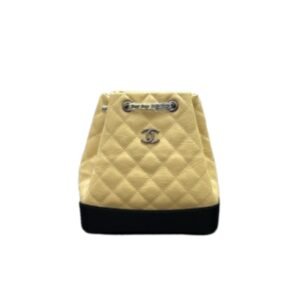 Chanel Gabrielle De Matelasse Backpack Light Yellow 23Cm A94485