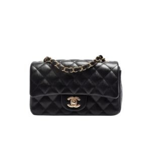 Chanel Classic Flap Caviar Black Crossbody Bag 20Cm
