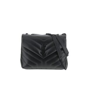 Saint Laurent Loulou Small Chain Bag In Matelasse Y Black Noir 23Cm 494699Dv7281000