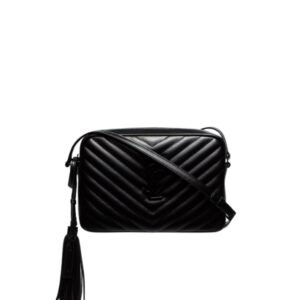 Saint Laurent Lou Camera Bag In Quilted Black Noir Leather 23Cm 612544Dv7081000