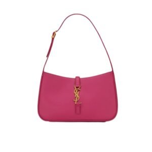 Saint Laurent Le 5 A 7 Hobo Bag In Smooth Leather Pink 25Cm