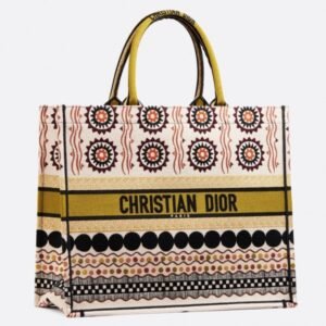 Dior Book Tote Bag In Ed Geometric Canvas