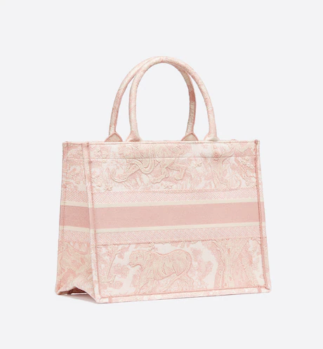 Dior Book Tote Pink Toile De (36 X 27.5 X 16.5 Cm) - Image 2