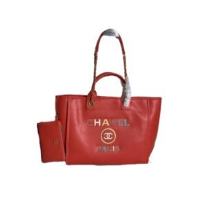 Chanel Large Shopping Bag 38Cm Red A66941