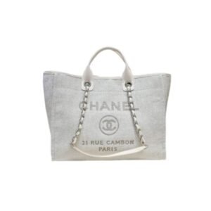 Chanel Small Deauville Canvas Tote 34Cm