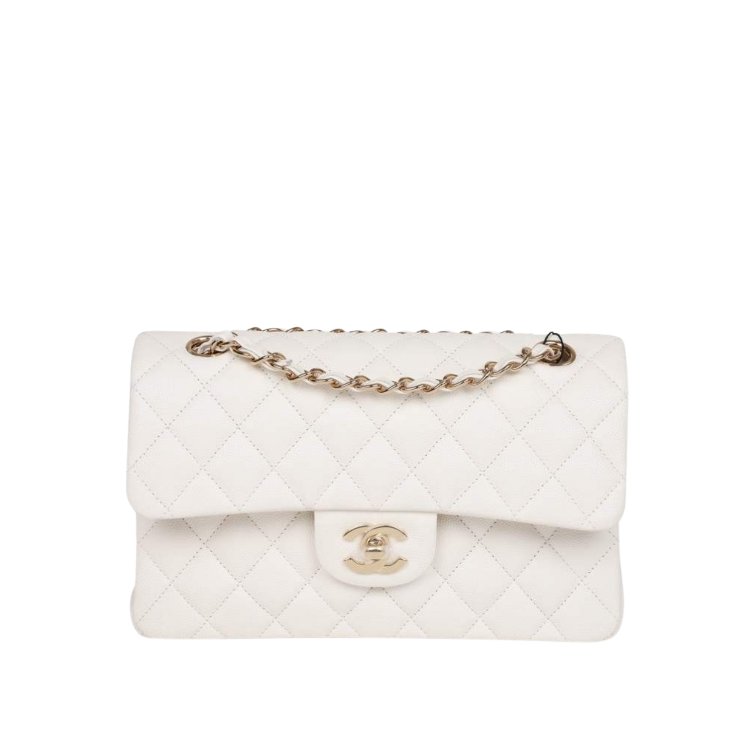 Small Double Flap White Light Hardware