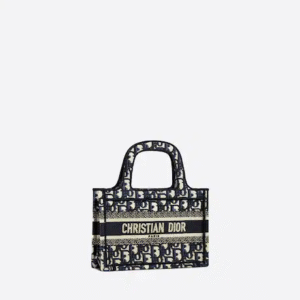 Mini Dior Book Tote Blue Dior  (22.5 X 15 X 6 Cm)