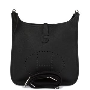 Hermes Evelyne Iii Pm Black Clemence Palladium Hardware