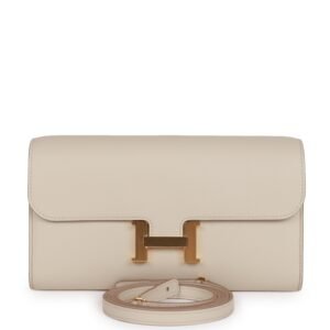 Hermes Constance Wallet To Go Beton Evercolor Gold Hardware