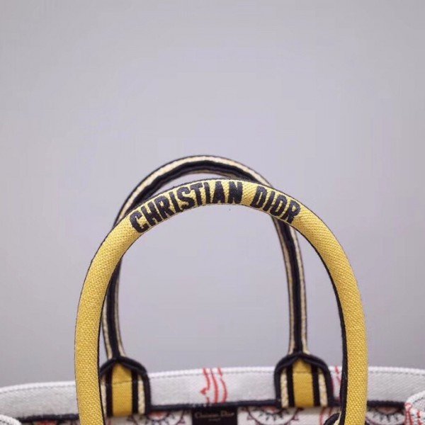 Dior Book Tote Bag In Ed Geometric Canvas - Image 4