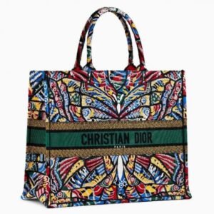 Dior Book Tote Bg In Butterfly Canvas