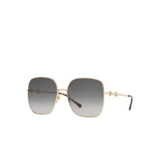 Gucci Square Frame Sunglasses Gold Metal Frame 648494 I3330 8012