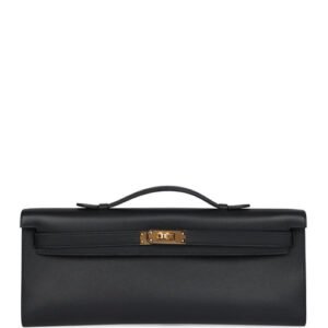 Hermès Kelly Cut Black Gold Hardware