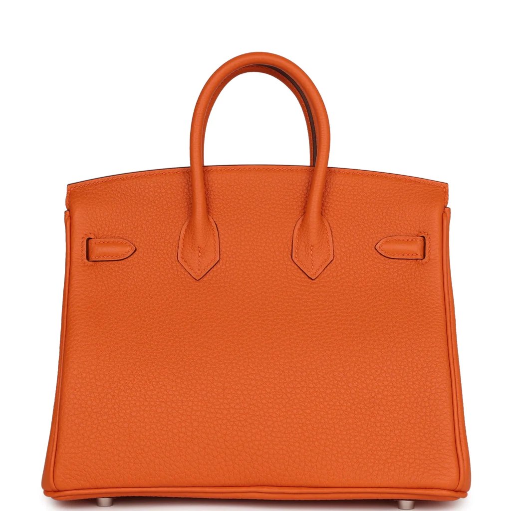 Hermes Birkin 25 Orange Togo Palladium Hardware - Image 4