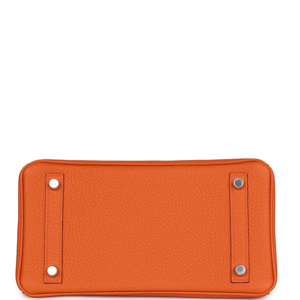 Hermes Birkin 25 Orange Togo Palladium Hardware - Image 6