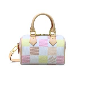 Louis Vuitton Speedy Bandouliere Damier Canvas Peach 20Cm