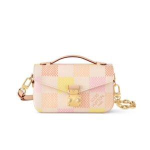 Louis Vuitton Pochette Metis East West Damier Canvas Peach 21Cm N40749