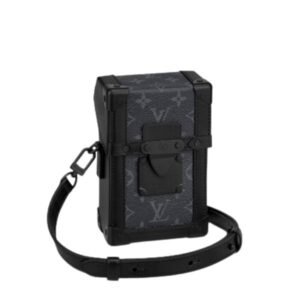 Louis Vuitton Vertical Trunk Black Canvas And Black Leather 17.5Cm M82077