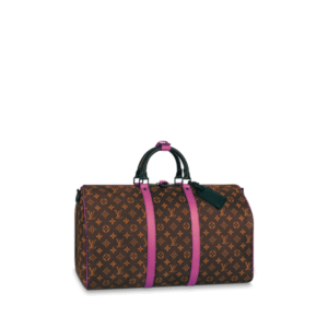 Louis Vuitton Keepall Bandouliere 50 Brown And Pink Macassar Canvas M45866