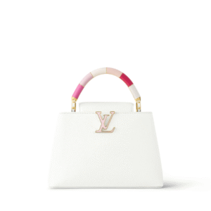 Louis Vuitton Capucines Bb Pink And White 27Cm M21646