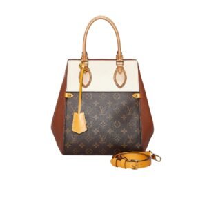 Louis Vuitton Fold Tote Monogram Brown White 22Cm