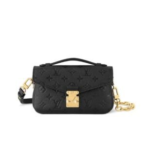 Louis Vuitton Pochette Metis East West Bag Black 21Cm M46595