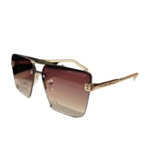 Louis Vuitton My Monogram Metal Square Sunglasses Gold And Brown