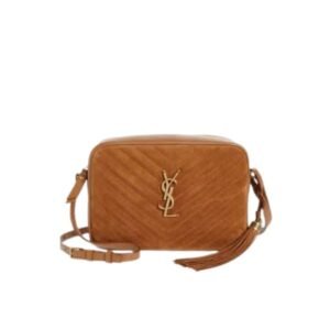 Saint Laurent Lou Camera Bag In Quilted Suede And Smooth Leather 7152321S7R77761